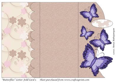 Butterflies Letter Fold Card 5