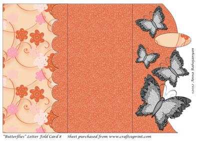 Butterflies Letter Fold Card 8