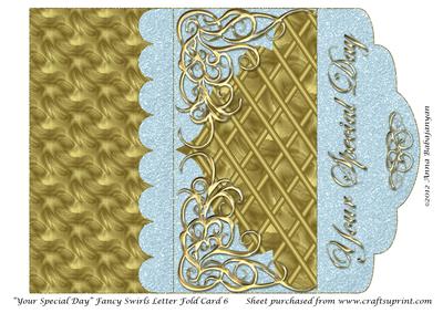 Your Special Day Fancy Swirls Letter Fold Card 6