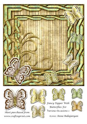 Fancy Topper with Butterflies for Various Occasions 1