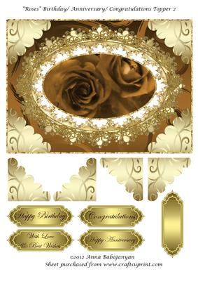 Roses Birthday/ Anniversary/ Congratulations Topper 2