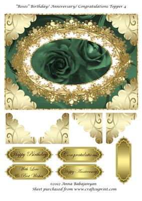 Roses Birthday/ Anniversary/ Congratulations Topper 4
