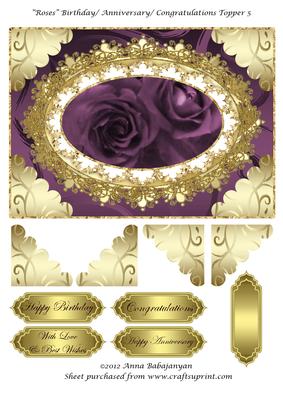 Roses Birthday/ Anniversary/ Congratulations Topper 5