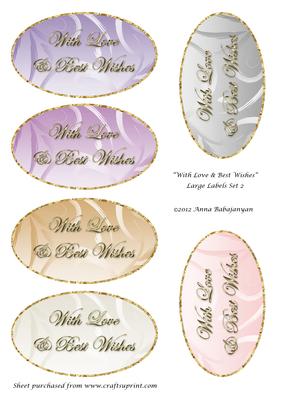 With Love & Best Wishes Large Labels Set 2
