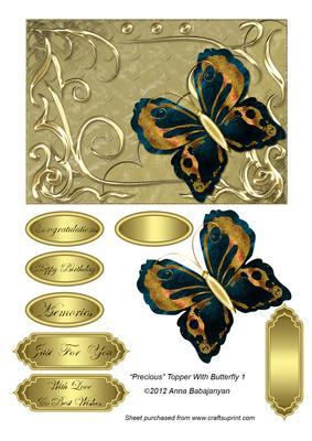Precious Topper with Butterfly 1