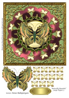 Butterfly Mandala Large Topper 3