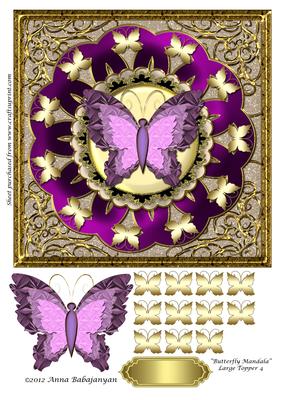 Butterfly Mandala Large Topper 4