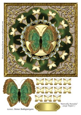 Butterfly Mandala Large Topper 7