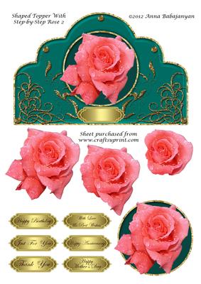 Shaped Topper with Step-by-step Rose 2