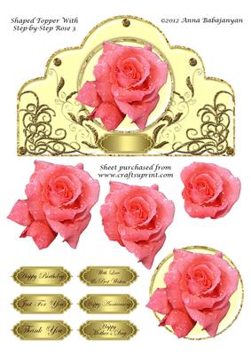 Shaped Topper with Step-by-step Rose 3