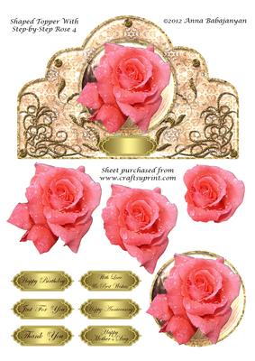 Shaped Topper with Step-by-step Rose 4