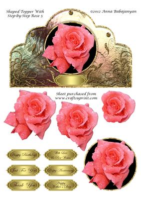 Shaped Topper with Step-by-step Rose 5