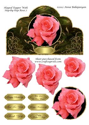 Shaped Topper with Step-by-step Rose 7