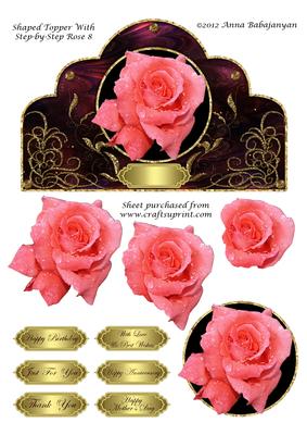 Shaped Topper with Step-by-step Rose 8