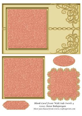 Blank Card Front with Side Swirls 4