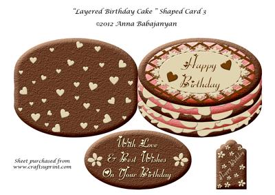 Layered Birthday Cake Shaped Card 3
