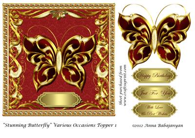 Stunning Butterfly Various Occasions Topper 1