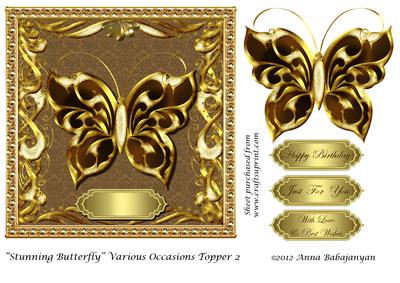 Stunning Butterfly Various Occasions Topper 2