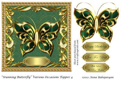 Stunning Butterfly Various Occasions Topper 4
