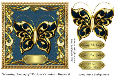 Stunning Butterfly Various Occasions Topper 6