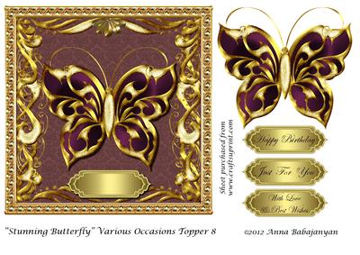 Stunning Butterfly Various Occasions Topper 8