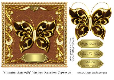 Stunning Butterfly Various Occasions Topper 10