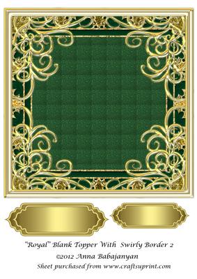 Royal Blank Topper with Swirly Border 2
