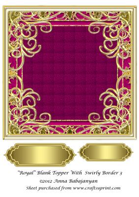 Royal Blank Topper with Swirly Border 3