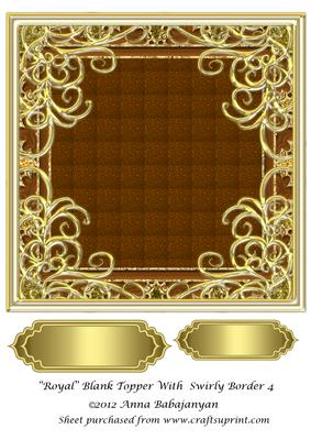 Royal Blank Topper with Swirly Border 4