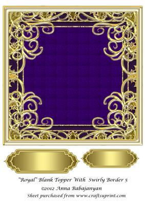 Royal Blank Topper with Swirly Border 5