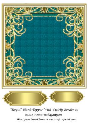 Royal Blank Topper with Swirly Border 10