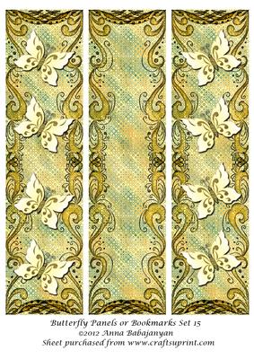 Butterfly Panels or Bookmarks Set 15