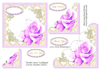 Tender Rose Scalloped Corner Stacker Card 2