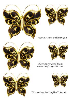 Stunning Butterflies Set 6