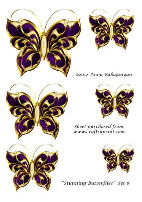 Stunning Butterflies Set 8