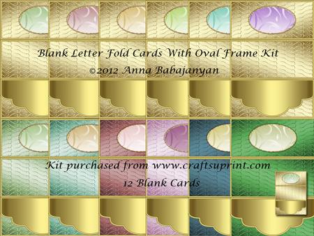 Blank Letter Fold Cards with Oval Frame Kit