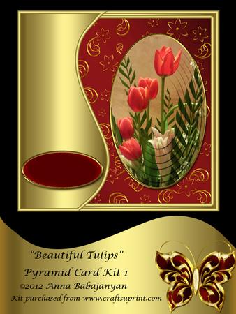 Beautiful Tulips Pyramid Card Kit 1