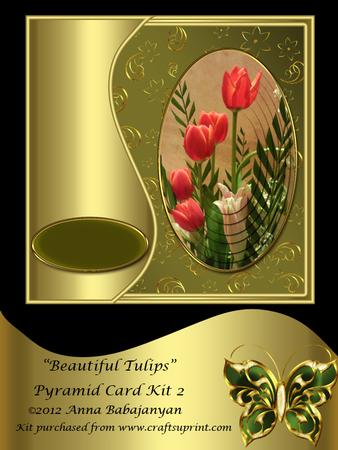 Beautiful Tulips Pyramid Card Kit 2