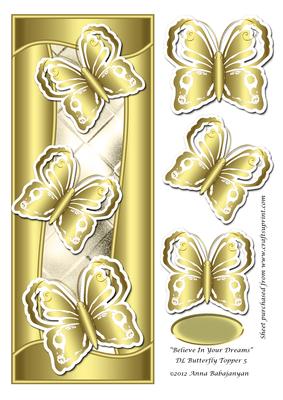 Believe in Your Dreams Dl Butterfly Topper 5