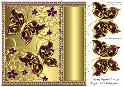 Happy Together Large Topper with Butterflies 1