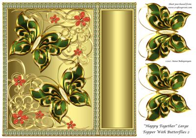 Happy Together Large Topper with Butterflies 2
