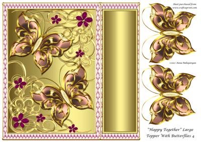 Happy Together Large Topper with Butterflies 4