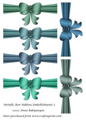Metallic Bow Ribbons Embellishments 3