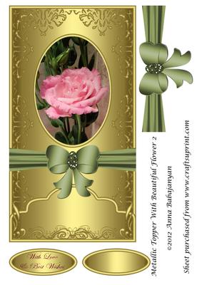 Metallic Topper with Beautiful Flower 2