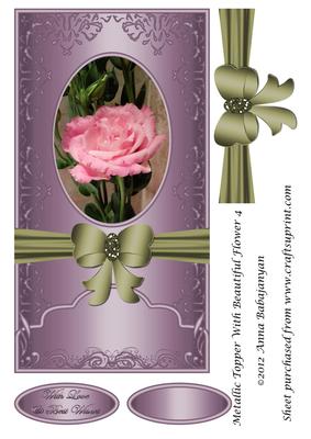 Metallic Topper with Beautiful Flower 4