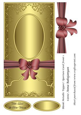 Blank Metallic Topper/ Aperture Card Front 1