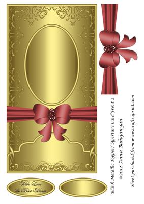 Blank Metallic Topper/ Aperture Card Front 2