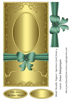 Blank Metallic Topper/ Aperture Card Front 4