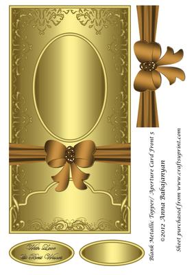 Blank Metallic Topper/ Aperture Card Front 5