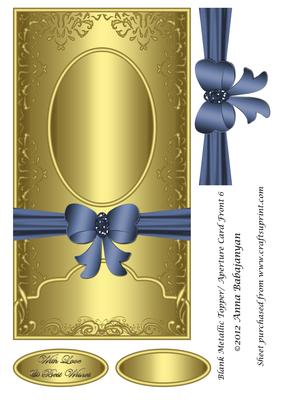 Blank Metallic Topper/ Aperture Card Front 6